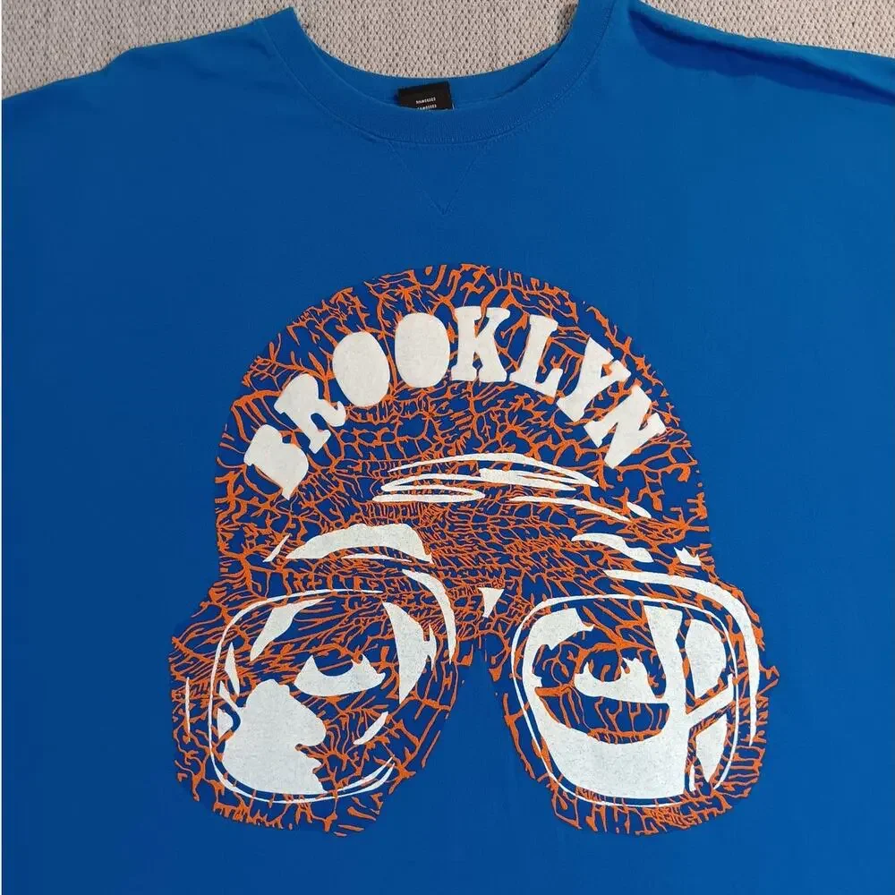 Nike Air Jordan Vintage Tee Mens 3XL Blue‎ Spike Lee Brooklyn Colors Basketball